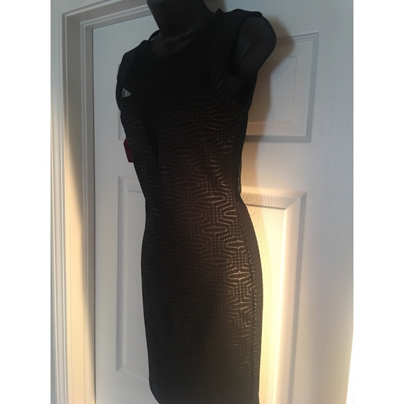 Sleeveless Dress with Sheer Back & Neckline - Picture 2 of 6